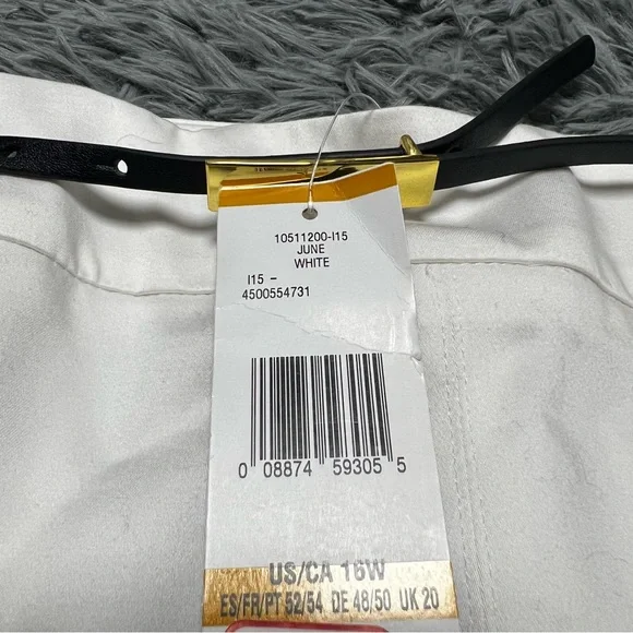 NWT Jones New York Collection Stretch White Pencil Skirt Size 16w - Picture 7 of 10